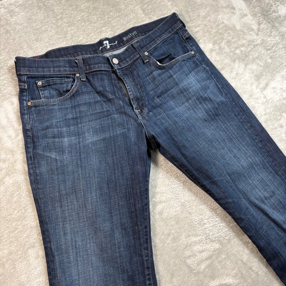7 For All Mankind Austyn Relaxed Straight Jeans Mens 36 Dark Wash